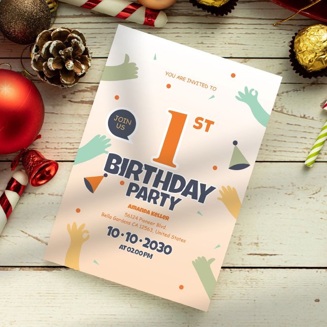 Colorida Invitación de cumpleaños (Subido por el creador)