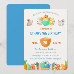Colorida invitación de cumpleaños para niños de Pa