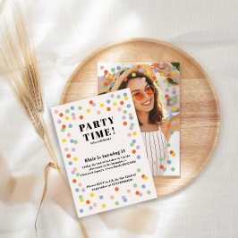 colorida invitación de cumpleaños personalizada