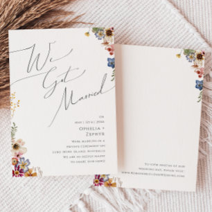 Colorida Invitación de Elopement Garden