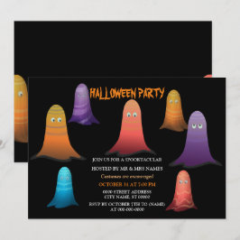 Colorida invitación de Halloween para Fantasma