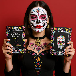 💀 🎉 colorida invitación del Día de Muertos
