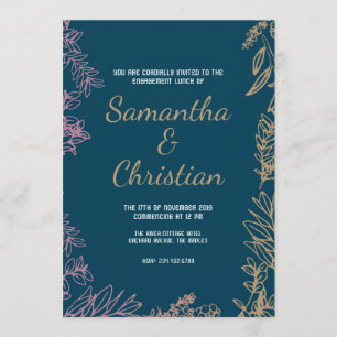 Colorida invitación para el almuerzo de compromiso