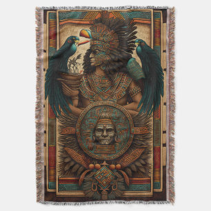 Colorida manta de guerrero azteca