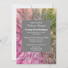 Colorida Moda Glitzy Invitación de cumpleaños