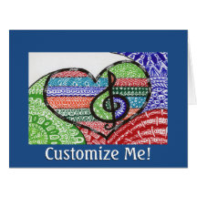 Colorida música arcoiris Heart Doodle Personalizad