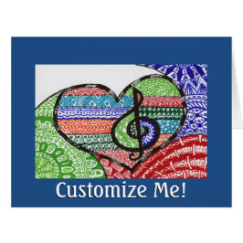 Colorida música arcoiris Heart Doodle Personalizad