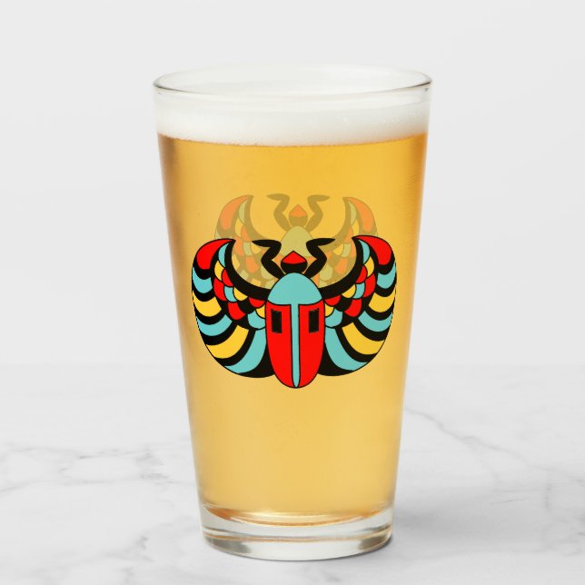 Colorida negrita Resumen escarabajo egipcio (Anverso (lleno))