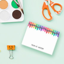 Colorida Nota De Crayones Del Profesor Escolar