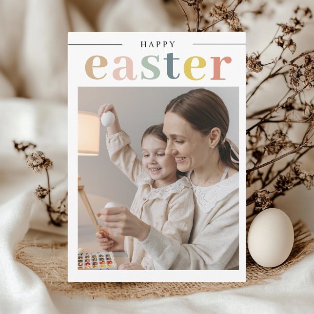 Colorida Pascua Feliz con foto (Subido por el creador)