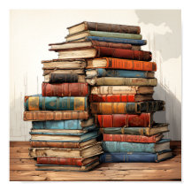 Colorida pila de Posters de libros antiguos