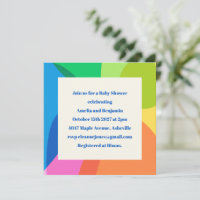 Colorida plantilla cuadrada moderna Baby Shower
