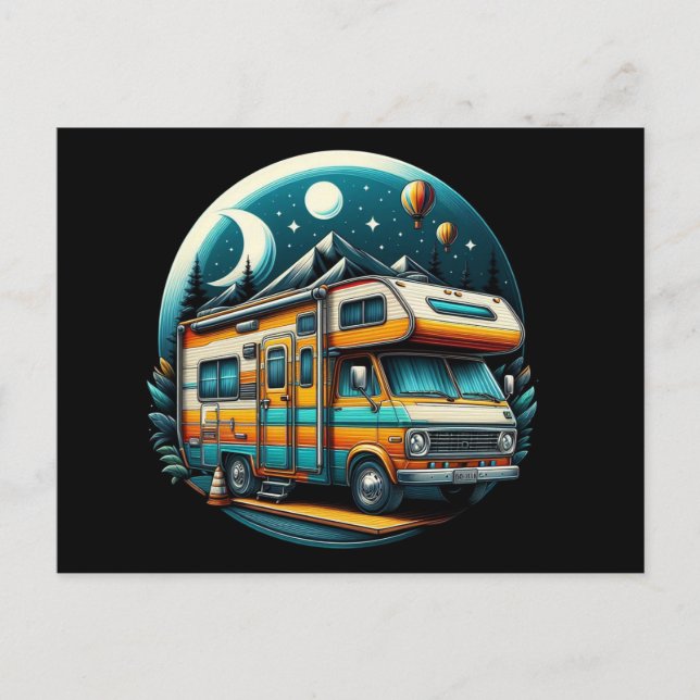 ¡Colorida postal de camper! (Anverso)