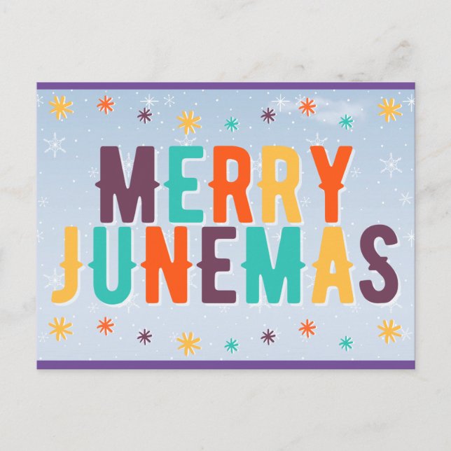 Colorida postal de Merry Junemas (Anverso)
