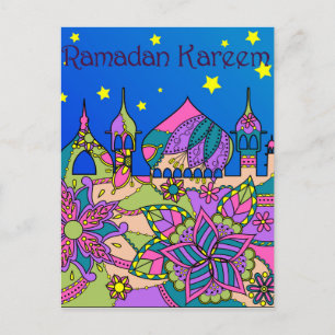 Colorida postal de Ramadan Kareem