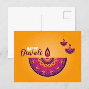 Colorida postal feliz Diwali