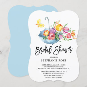 Colorida primavera Tulip Bridal Shower Invitación