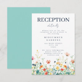 Colorida recepción de boda de flores silvestres