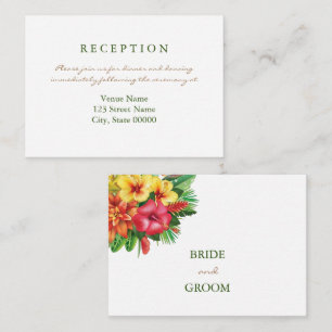 Colorida recepción de bodas tropicales