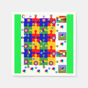 Colorida servilleta de papel