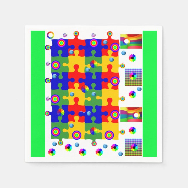 Colorida servilleta de papel (Anverso)