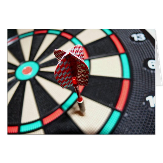 Colorida tarjeta Dartboard Blank (Anverso (Horizontal))