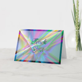 Colorida tarjeta de agradecimiento