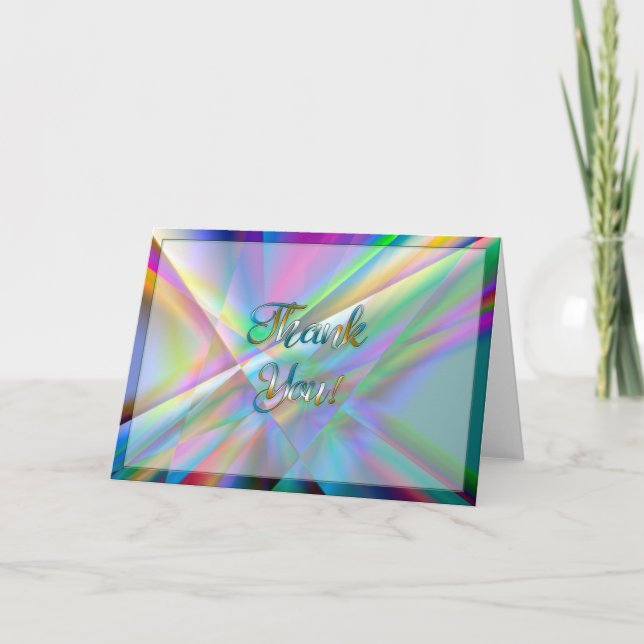 Colorida tarjeta de agradecimiento (Anverso)
