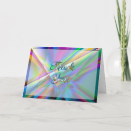 Colorida tarjeta de agradecimiento