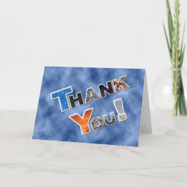 Colorida tarjeta de agradecimiento