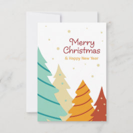 Colorida tarjeta de árbol de Navidad.