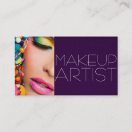 Colorida tarjeta de artista de maquillaje profesio