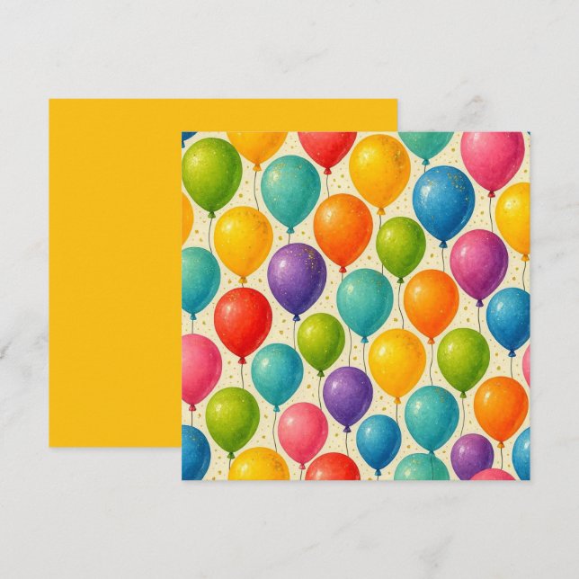 ¡Colorida tarjeta de cumpleaños! (Anverso / Reverso)