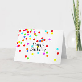 Colorida tarjeta de cumpleaños de Confetti