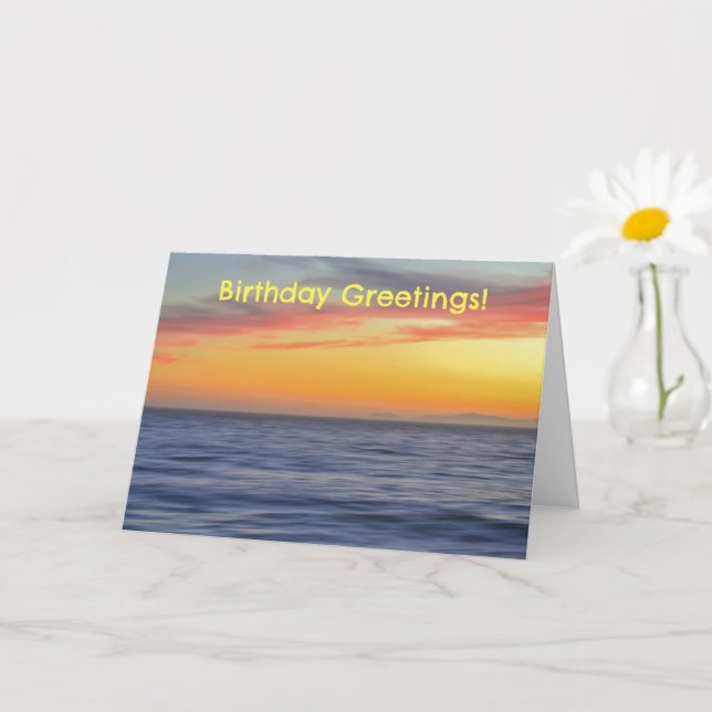 Colorida tarjeta de cumpleaños del Bonito Beach Su (Planta pequeña)