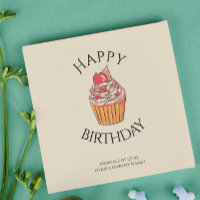 Colorida tarjeta de cumpleaños del jefe del emplea