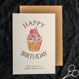 Colorida tarjeta de cumpleaños del jefe del emplea