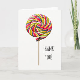 Colorida tarjeta de felicitación Swirl Lollipop
