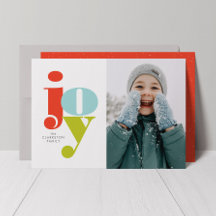 Colorida tarjeta de fotos de vacaciones de alegría