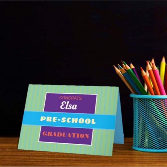 ¡Colorida tarjeta de graduación de Personalizado d (Subido por el creador)