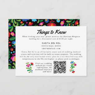 Colorida tarjeta de información de arte popular me