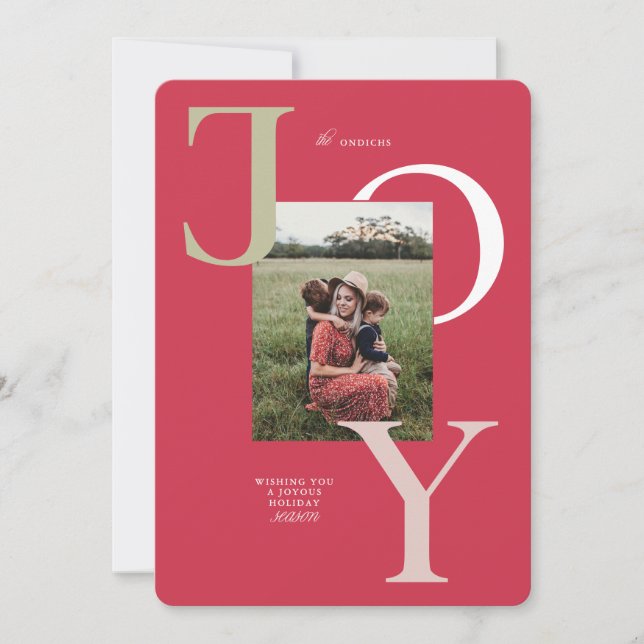 Colorida tarjeta de Navidades de gran alegría (Anverso)