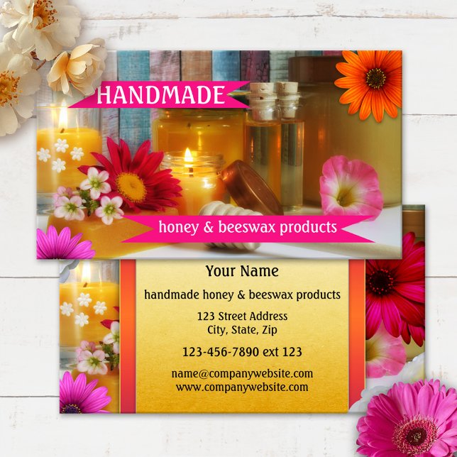 Colorida tarjeta de presentación de Honey Beeswax  (Subido por el creador)