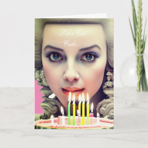 Colorida tarjeta de torta de cumpleaños Marie Anto