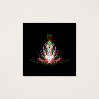 Colorida tarjeta de visita cuadrada de flor fracta