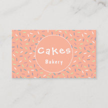 Colorida tarjeta de visita Cute Sprinkles Bakery