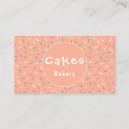 Colorida tarjeta de visita Cute Sprinkles Bakery
