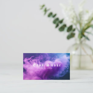Colorida tarjeta de visita de la tienda de Vape Sm