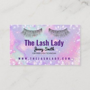 Colorida tarjeta de visita Lash Tech