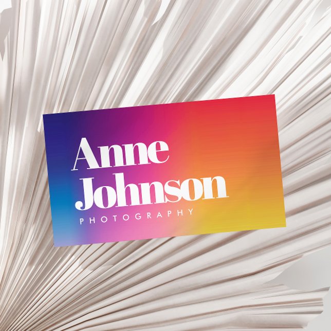 Colorida tarjeta de visita para fotógrafo de códig (Subido por el creador)